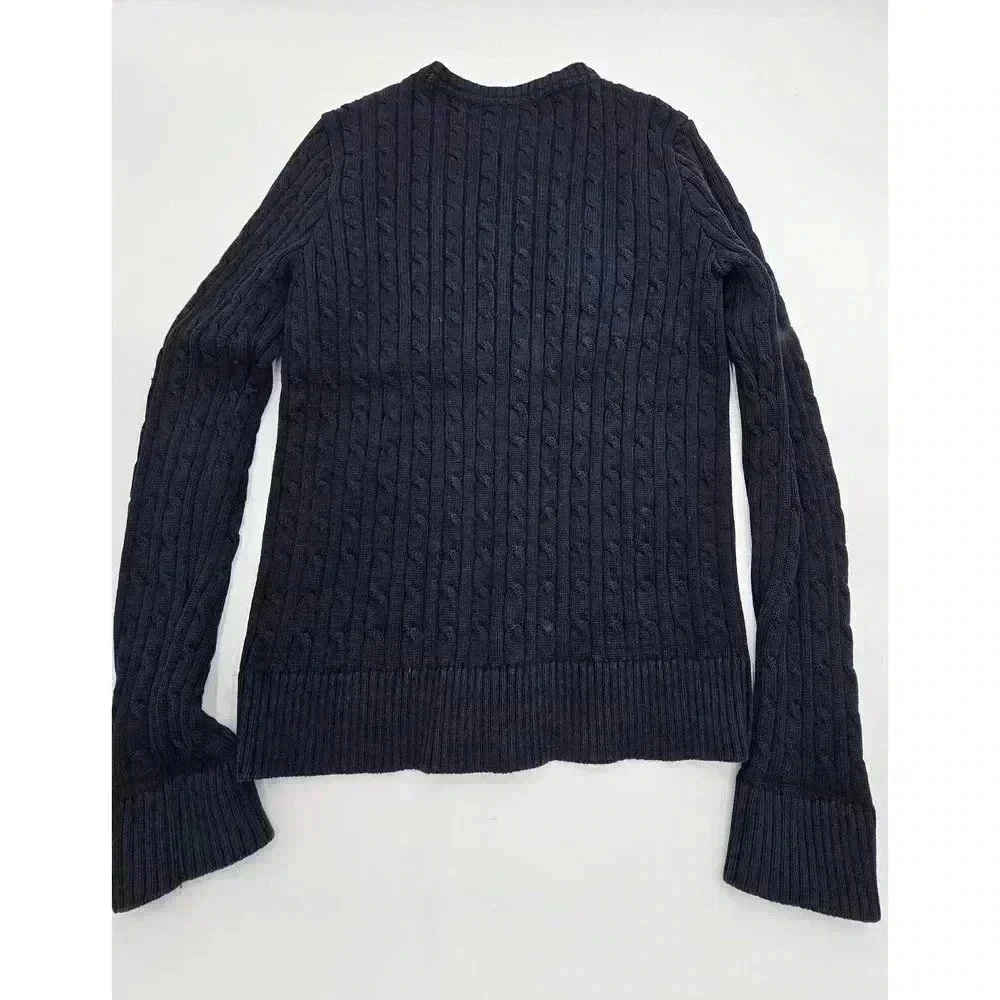 Teenie Weenie Youth Button-up Cable Knit Cardigan & Matching Pleated Skirt